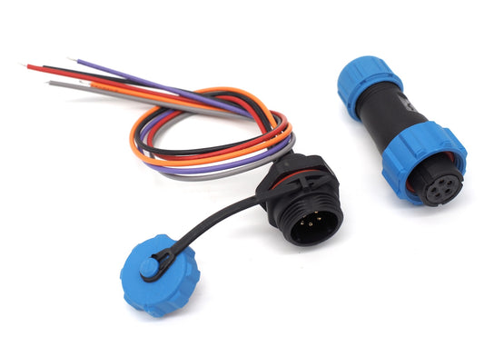 SP13 Pigtail Connector Pair, 5-pin, Female Cable Plug