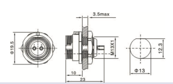 SP13 Power Pigtail Connector Pair