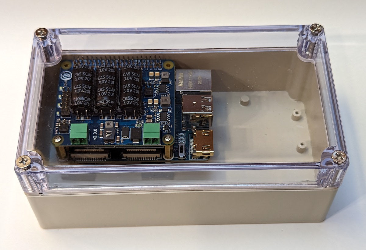 Compact Weatherproof Enclosure for Raspberry Pi and SH-RPi (158x90x60 mm)