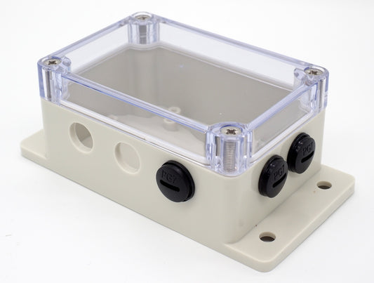 Waterproof Enclosure 100x68x50 mm, flanges, holes