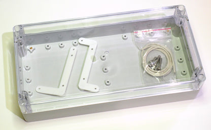 Plastic enclosure, 240x120x60 mm, transparent lid, IP65