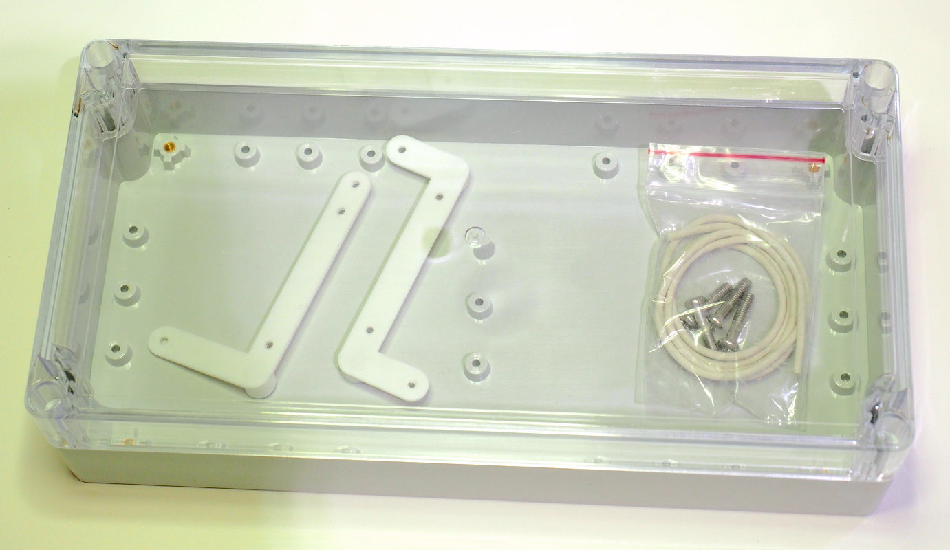 Plastic enclosure, 240x120x60 mm, transparent lid, IP65