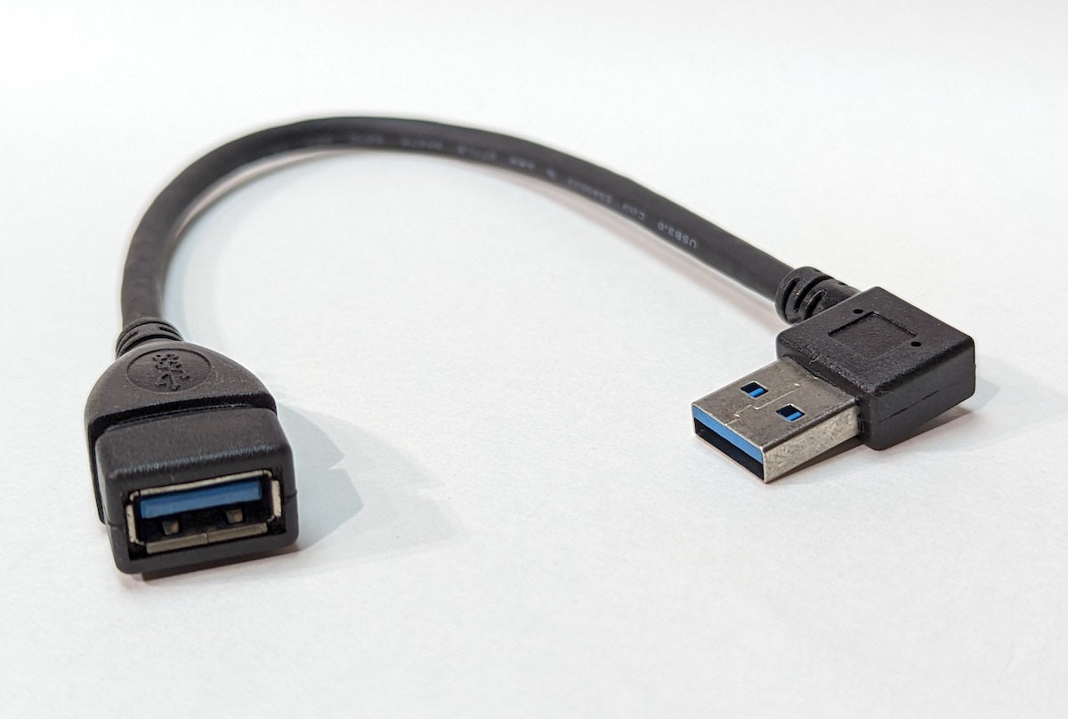USB Type A 90° angle adapter